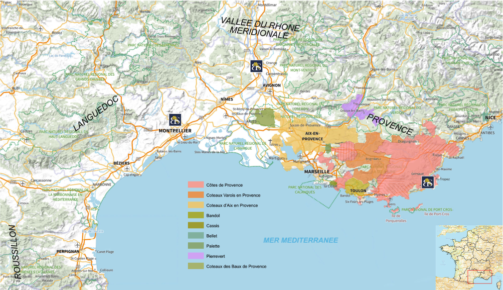 Provence Vineyard Map