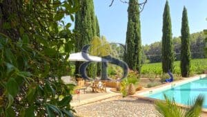 Wine estate with swimming pool in Villecroze for sale